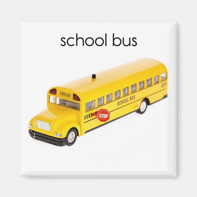 School Bus Refrigerator Magnet (Front)