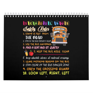 school bus safety rules calendar