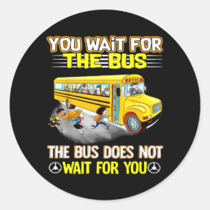 School Bus Safety Rules School Bus Driver Funny Classic Round Sticker
