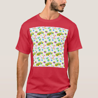 School Bus Seamless Pattern T-Shirt