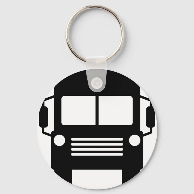 school bus sign key ring (Front)