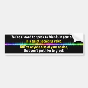 School Bus Speaking Rule Poem Bumper Sticker