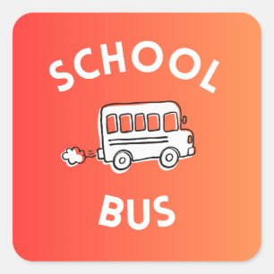 School Bus Sticker for Kids