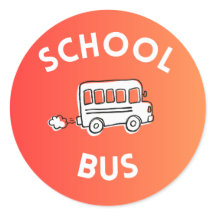 School Bus Sticker for Kids