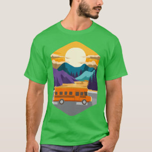 School Bus Sunset 2 T-Shirt