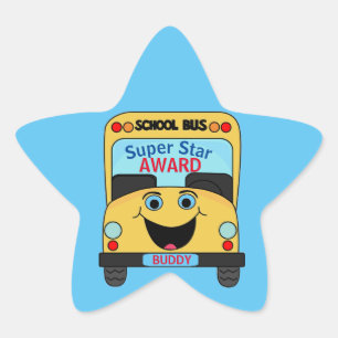 School Bus Super Star Award-Buddy Star Sticker