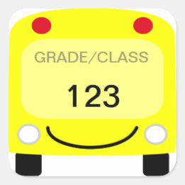 School Bus Tag Sticker