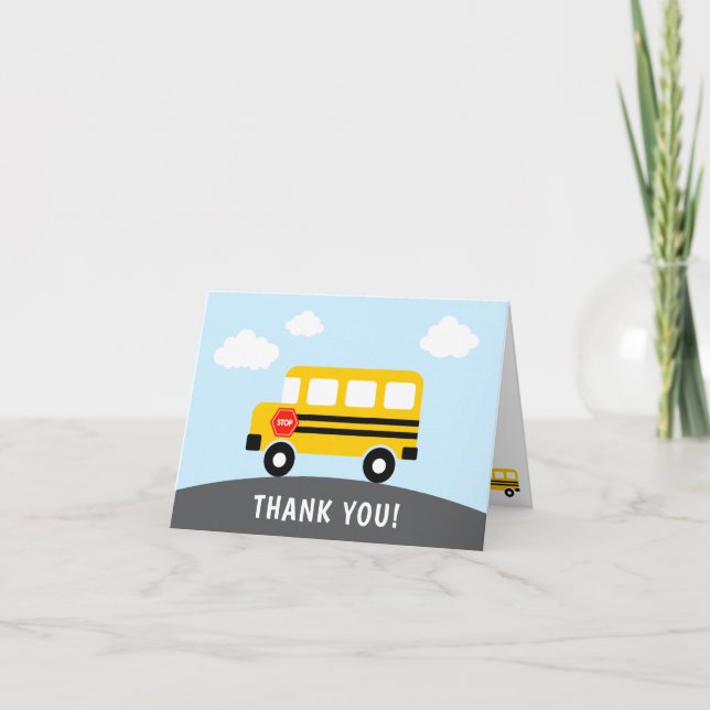 School Bus Thank You Card (Front)