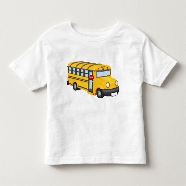 School bus toddler transportation t-shirt (Front)