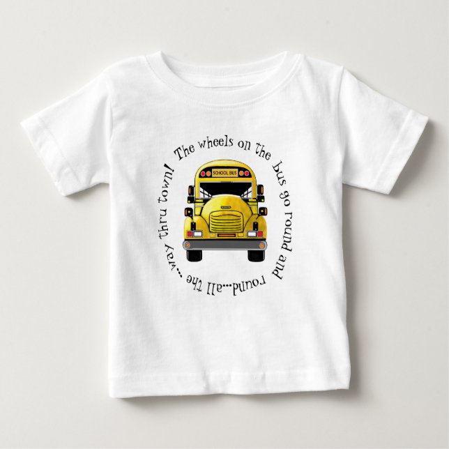 School Bus Wheels go Round Shirt (Front)