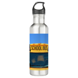 School Bus With Amber & Red Lights 710 Ml Water Bottle