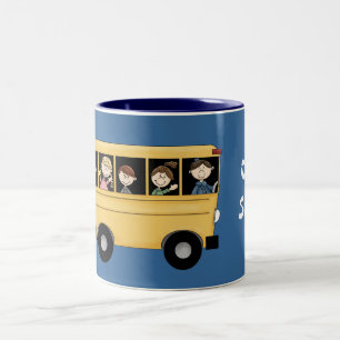 School Bus with Driver & Kid's Customisable Mug