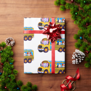 School Bus Wrapping Paper