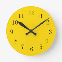 School Bus Yellow Kitchen Wall Clock