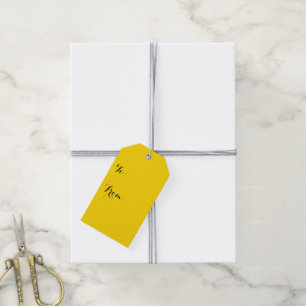 School Bus Yellow Solid Colour Gift Tags