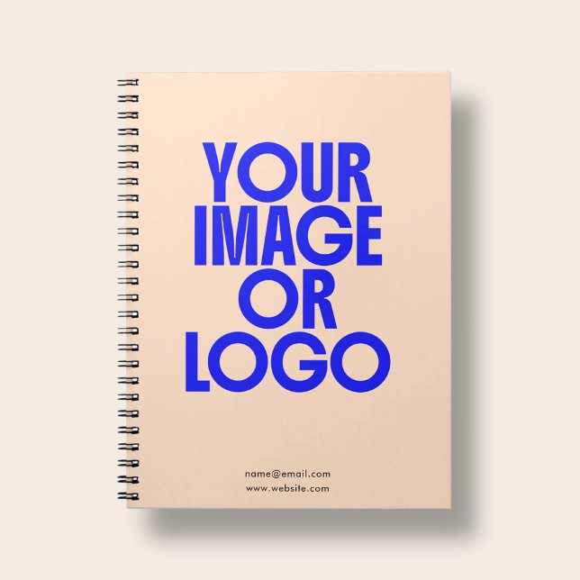 School Business Logo Photo Orange Peach Notebook (Creator Uploaded)