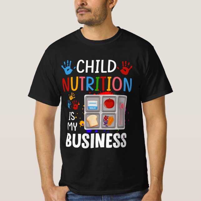 School Cafeteria Worker Lunch Lady Food Tray Child T-Shirt (Front)