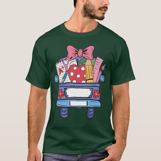 School Car back to school boy gift T-Shirt (Front)