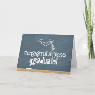 School Chalkboard Congratulations Graduate Card