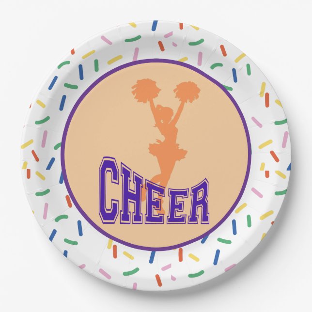 School Cheer Leader  Paper Plate (Front)