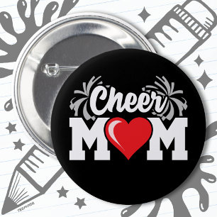 School Cheerleader Squad Sports Proud Cheer Mum 6 Cm Round Badge