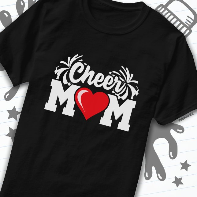 School Cheerleader Squad Sports Proud Cheer Mum T-Shirt (Creator Uploaded)