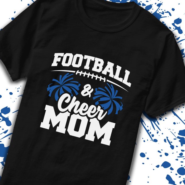School Cheerleading - Football Cheer Mum T-Shirt (Elevate your mom game with our premium t-shirt design tailored for football & cheer moms! -Teemixer)