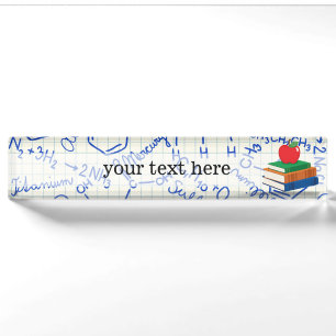 School chemical pattern nameplate