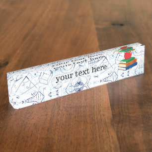 School chemical pattern nameplate