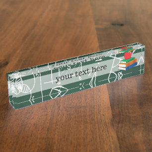 School chemical pattern nameplate