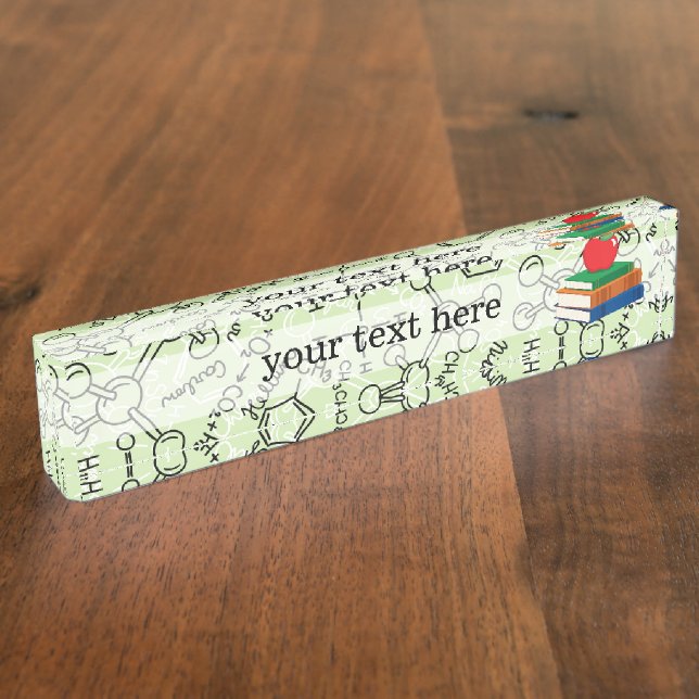 School chemical pattern nameplate (Side)