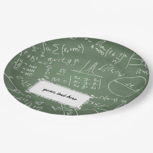 School chemical pattern paper plate