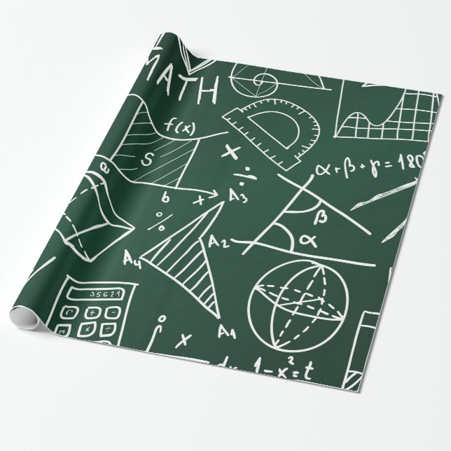 School chemical pattern wrapping paper (Unrolled)