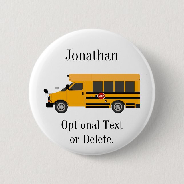 School Children Bus Button Pin (Front)