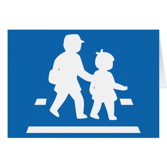 School Children Crossing >> Japanese Traffic Sign (Front Horizontal)