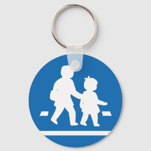 School Children Crossing >> Japanese Traffic Sign Key Ring