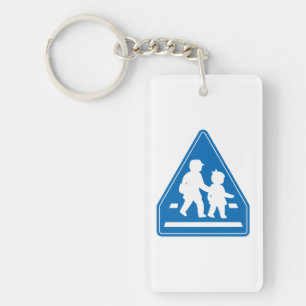 School Children Crossing >> Japanese Traffic Sign Key Ring