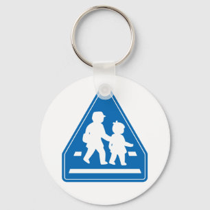 School Children Crossing >> Japanese Traffic Sign Key Ring