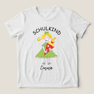 School Children - Girls with school bag Tri-Blend Shirt