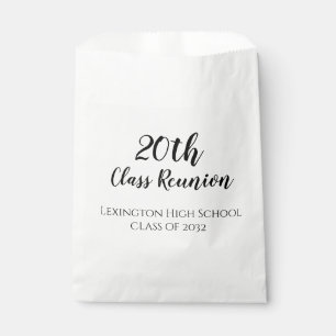 School Class Reunion Custom Favour Bags 20th 25th 