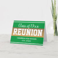 School Class Reunion Save the Date Green