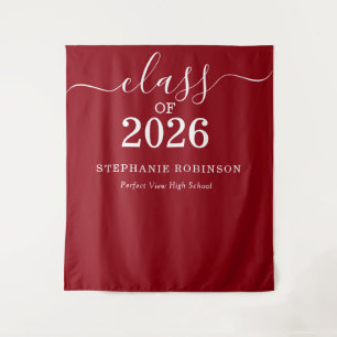 School Class Year 2026 Graduation Backdrop Prop Tapestry