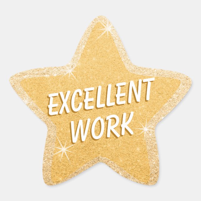 School Classroom Gold Star Sticker (Front)