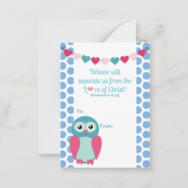 School Classroom Valentine Scripture Card (Front)