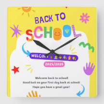 School clock for children for the new school year 