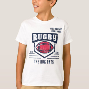 School Club Team League Name Year Rugby T-Shirt