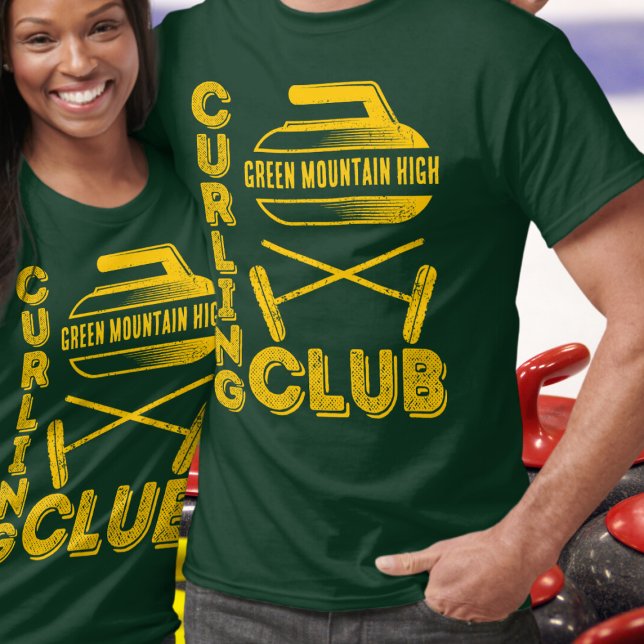 School Club Team Name Curling  T-Shirt (Creator Uploaded)