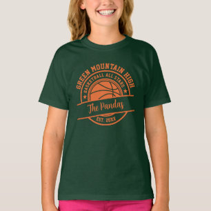 School Club Team Name Number Basketball T-Shirt