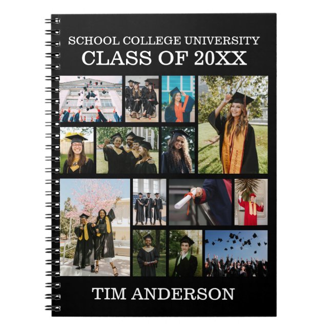 School College University Graduation Class Photo Notebook (Front)