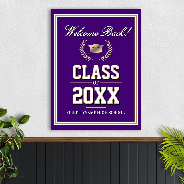 School Colors Class Reunion Welcome Poster (Creator Uploaded)